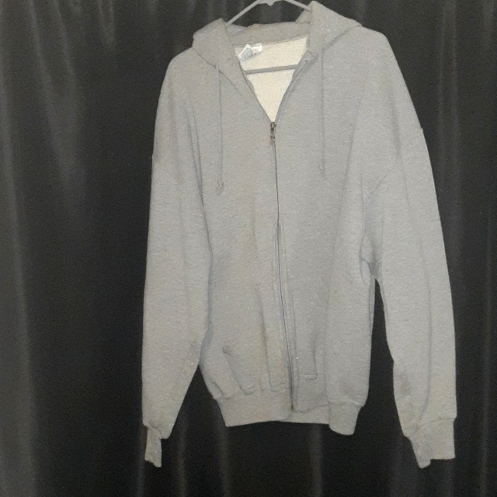 Russell Athletic Gray Zip up Hoodie, XL